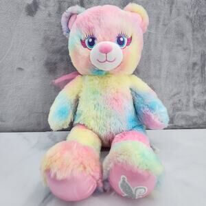 BAB Beary Fairy Friends Pastel Teddy Bear pink wings stuffed animal 18" rainbow